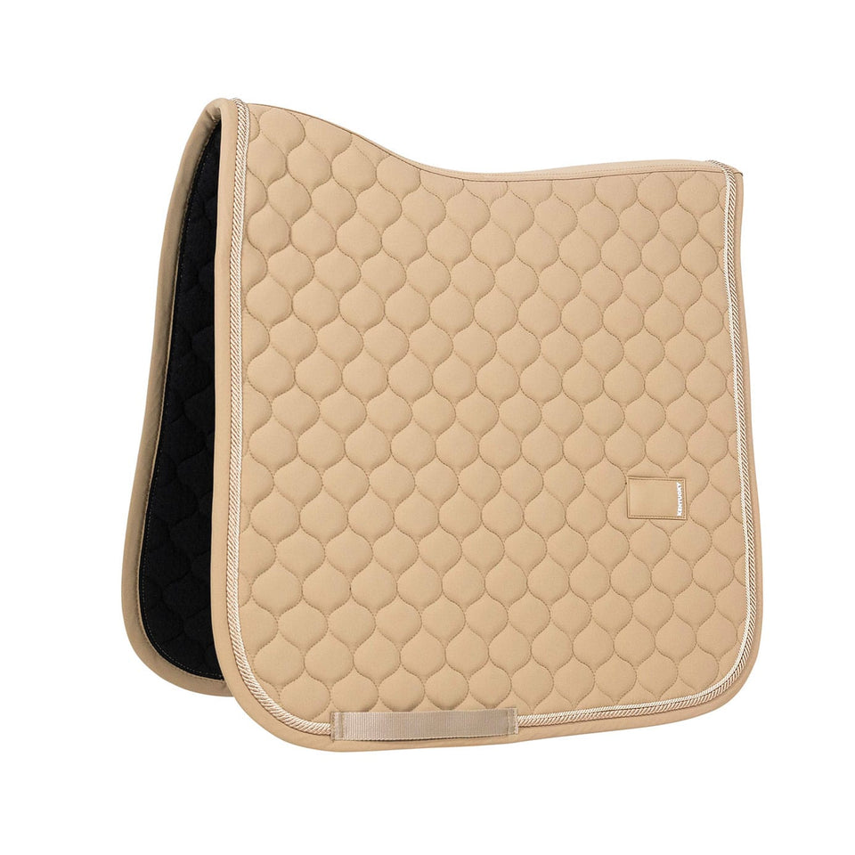 Kentucky Horsewear Onion Quilt Rubber Logo Dressage Saddle Cloth - Beige