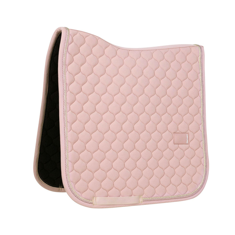 Kentucky Horsewear Onion Quilt Rubber Logo Dressage Saddle Cloth - Old Rose