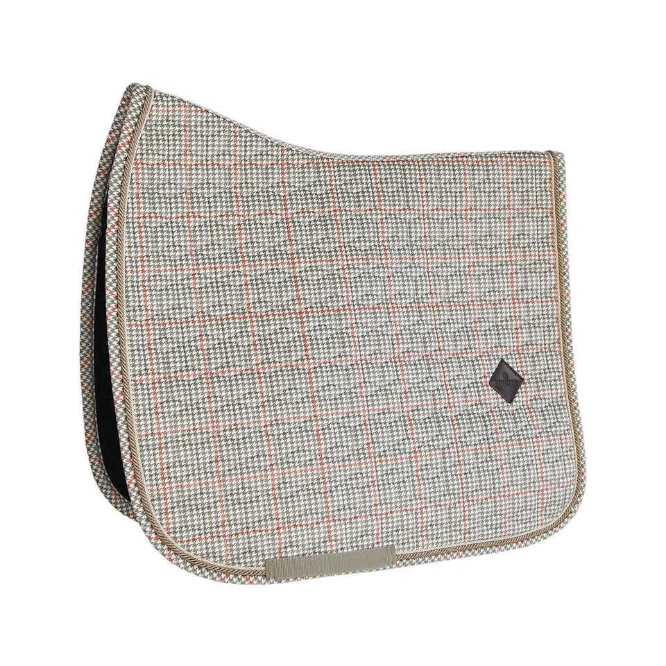 Kentucky Horsewear Pied-de-Poule Dressage Saddle Cloth - Beige