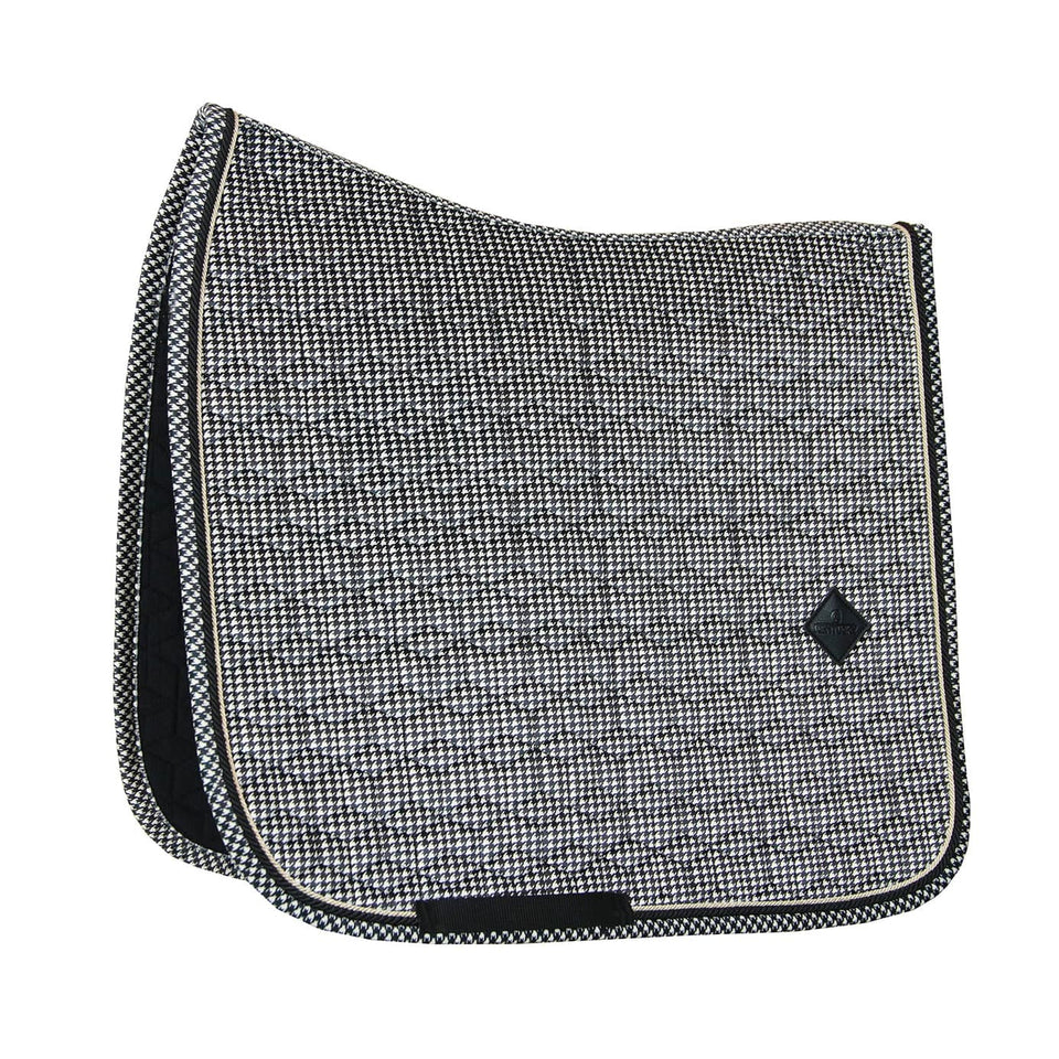 Kentucky Horsewear Pied-de-Poule Dressage Saddle Cloth - Black