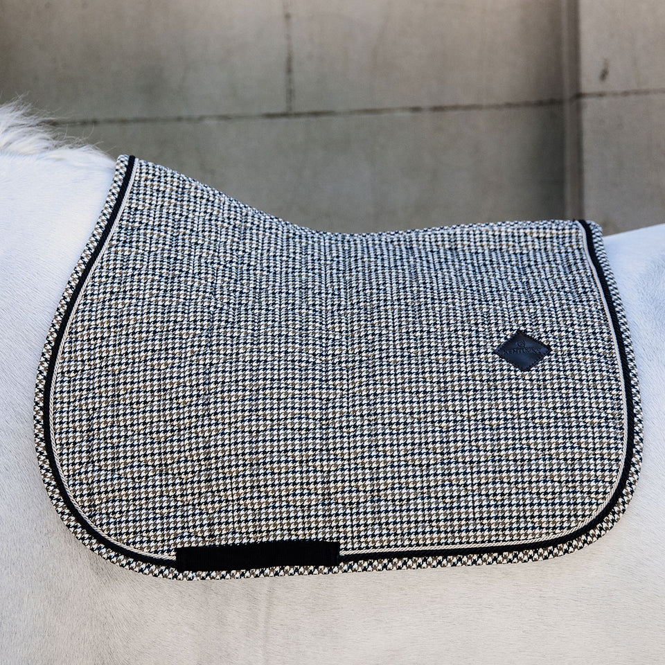 Kentucky Horsewear Pied-de-Poule Jumping Saddle Cloth - Brown