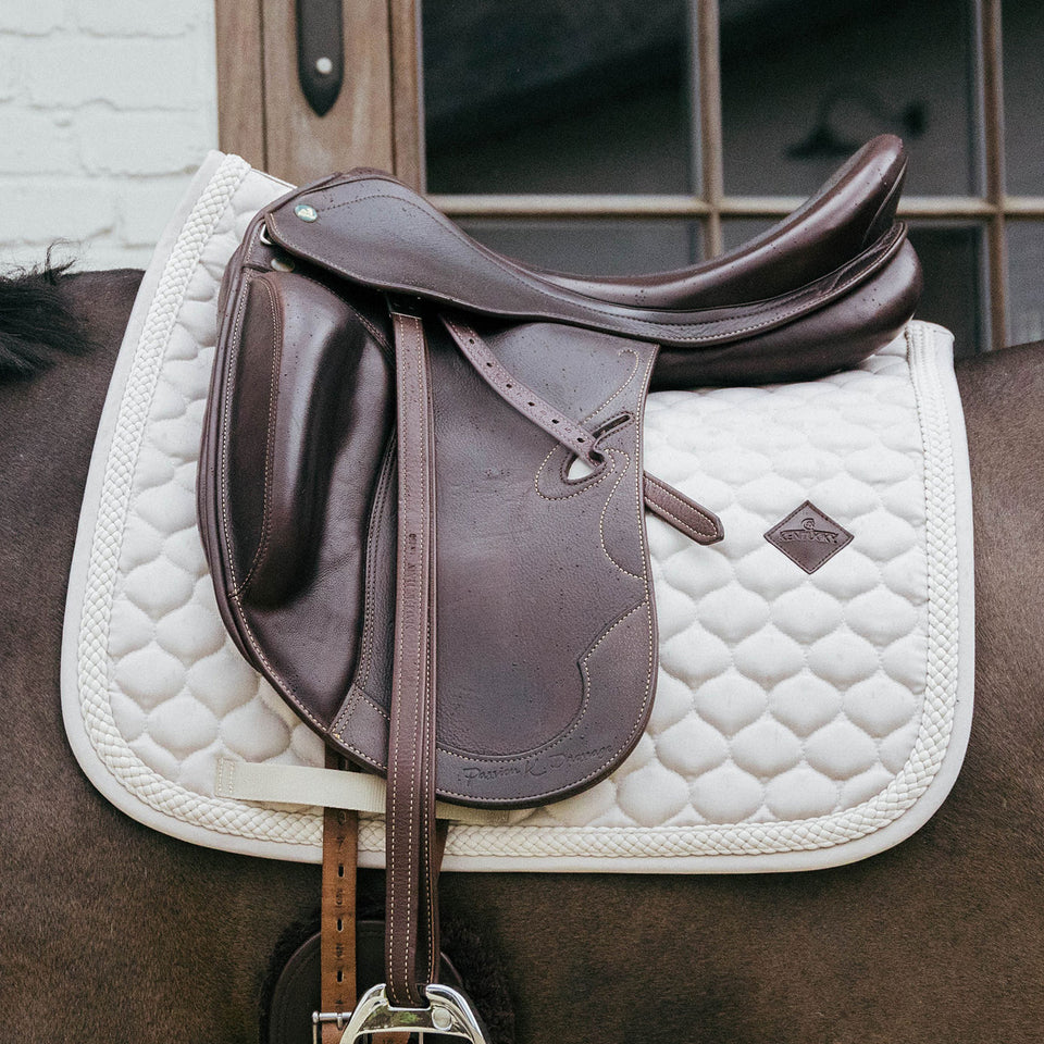 Kentucky Horsewear Plaited Cord Dressage Saddle Cloth - Beige