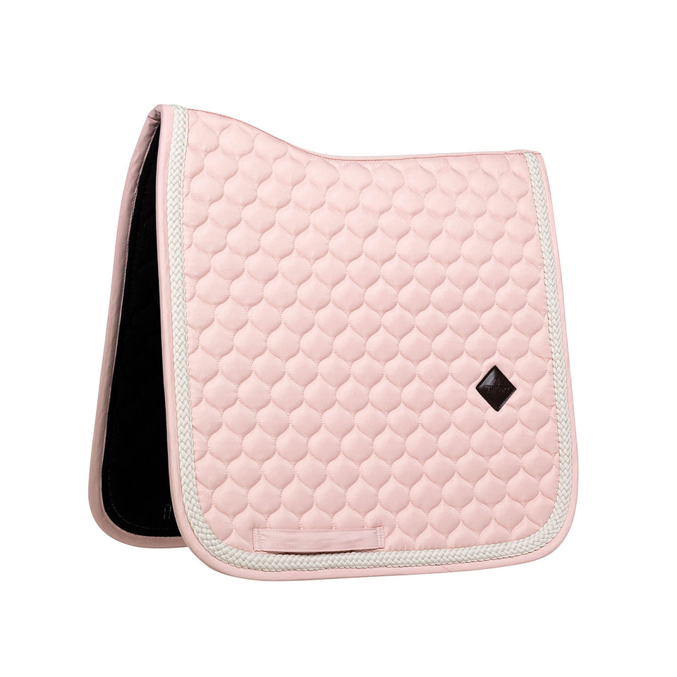 Kentucky Horsewear Plaited Cord Dressage Saddle Cloth - Soft Rose