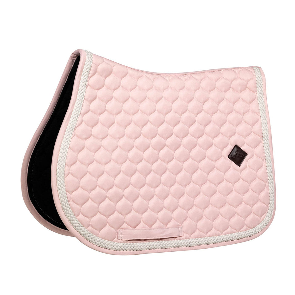 Kentucky Horsewear Plaited Cord Jumping Saddle Cloth - Soft Rose