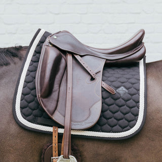 Kentucky Horsewear Plaited Cord Dressage Saddle Cloth - Black