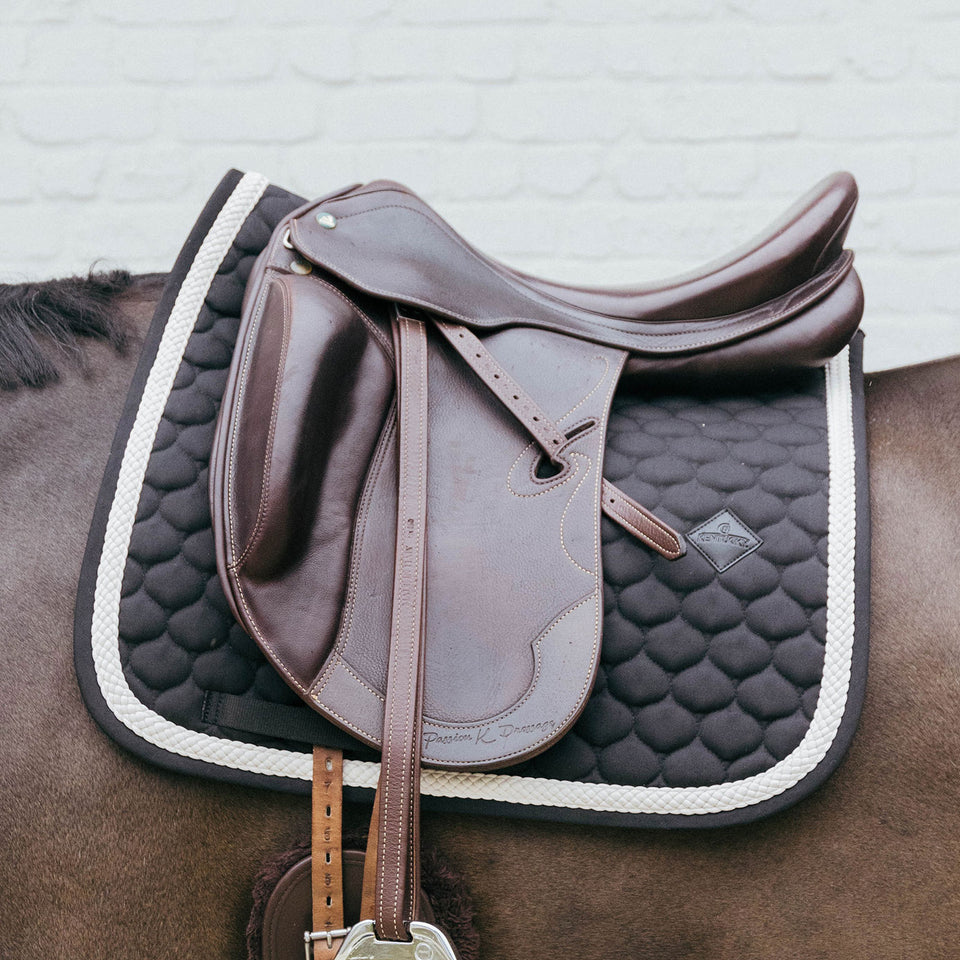 Kentucky Horsewear Plaited Cord Dressage Saddle Cloth - Black