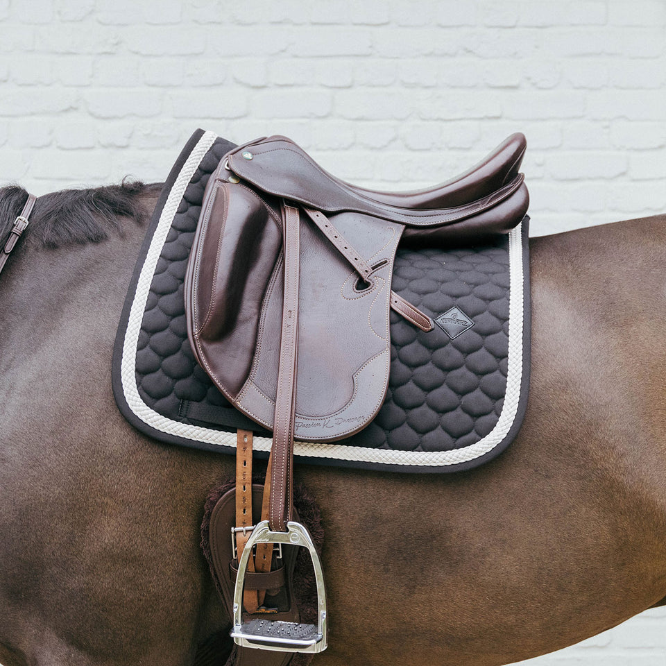 Kentucky Horsewear Plaited Cord Dressage Saddle Cloth - Black