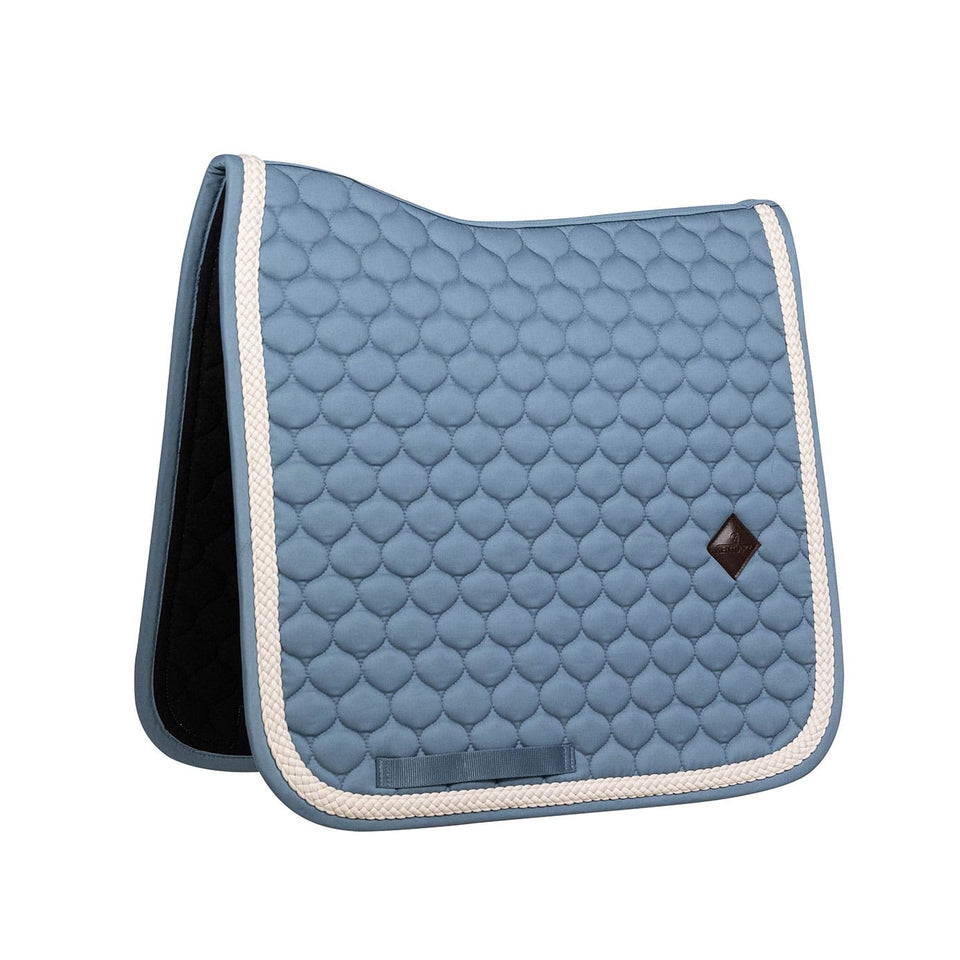 Kentucky Horsewear Plaited Cord Dressage Saddle Cloth - Light Blue