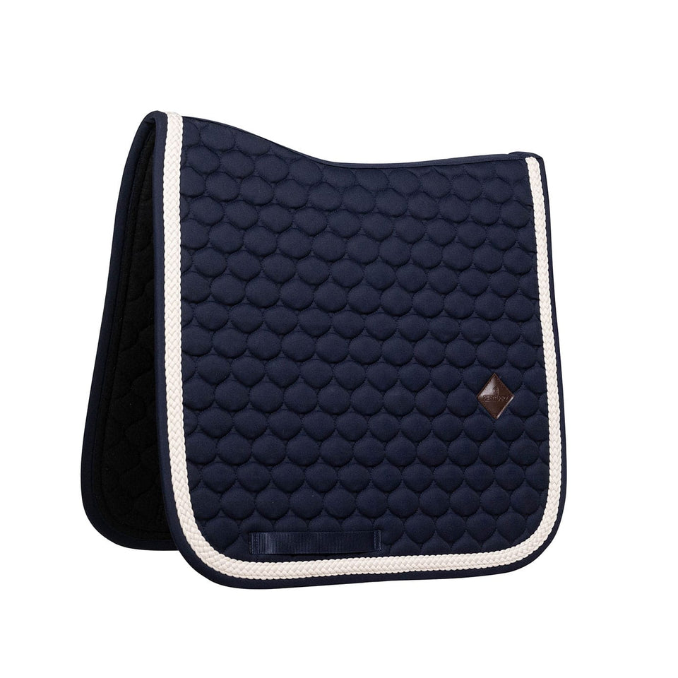 Kentucky Horsewear Plaited Cord Dressage Saddle Cloth - Navy