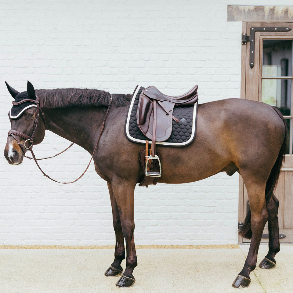 Kentucky Horsewear Wellington Plaited Cord Fly Veil - Black