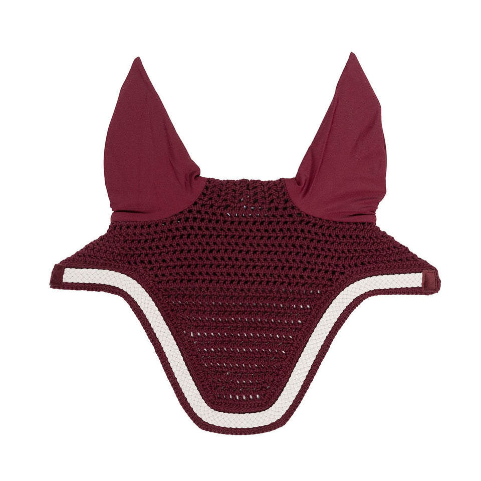 Kentucky Horsewear Wellington Plaited Cord Fly Veil - Bordeaux