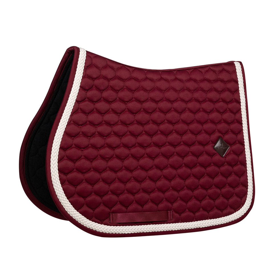 Kentucky Horsewear Plaited Cord Jumping Saddle Cloth - Bordeaux
