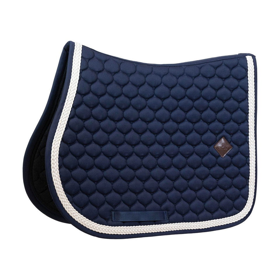Kentucky Horsewear Plaited Cord Jumping Saddle Cloth - Navy
