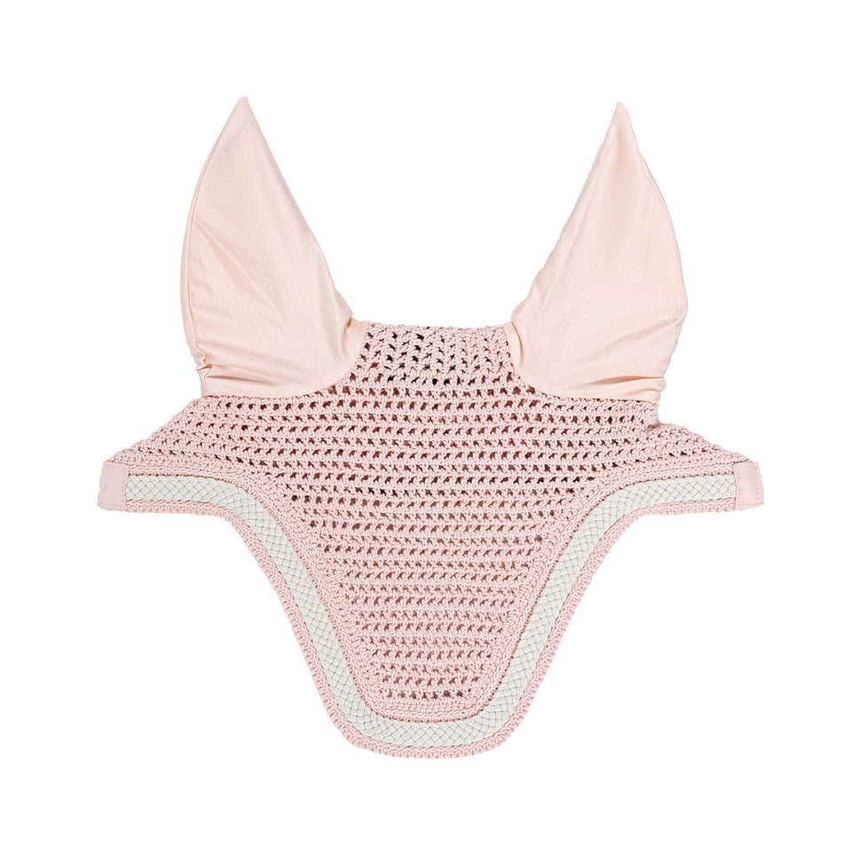 Kentucky Horsewear Wellington Plaited Cord Fly Veil - Soft Rose