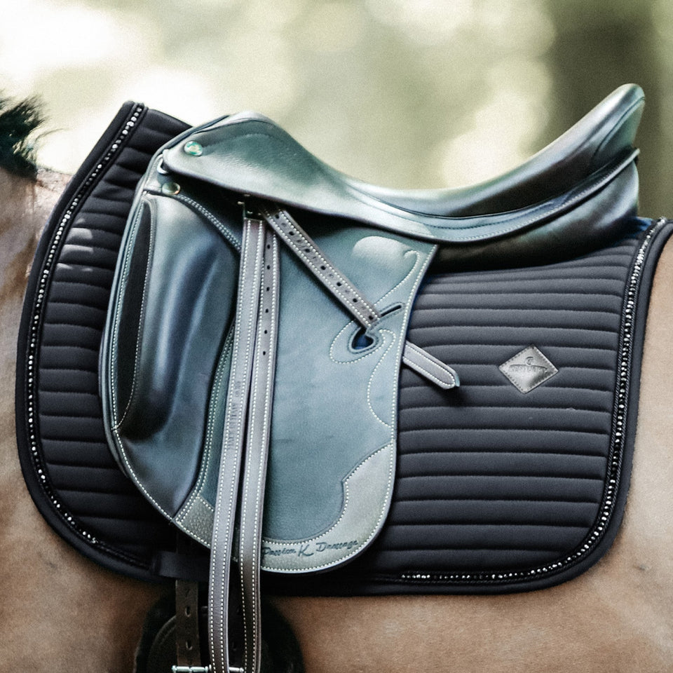 Kentucky Horsewear Pearls Dressage Saddle Cloth - Black
