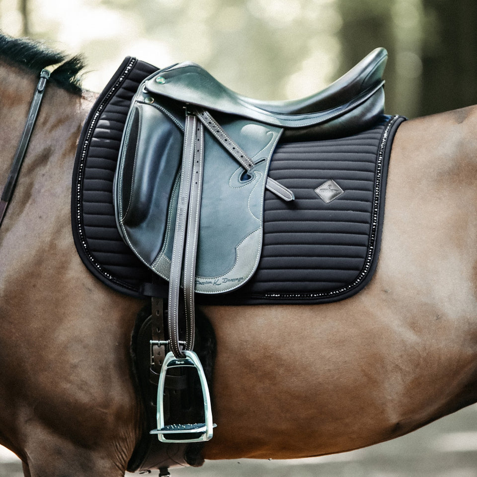 Kentucky Horsewear Pearls Dressage Saddle Cloth - Black