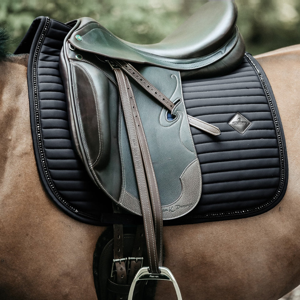 Kentucky Horsewear Pearls Dressage Saddle Cloth - Black