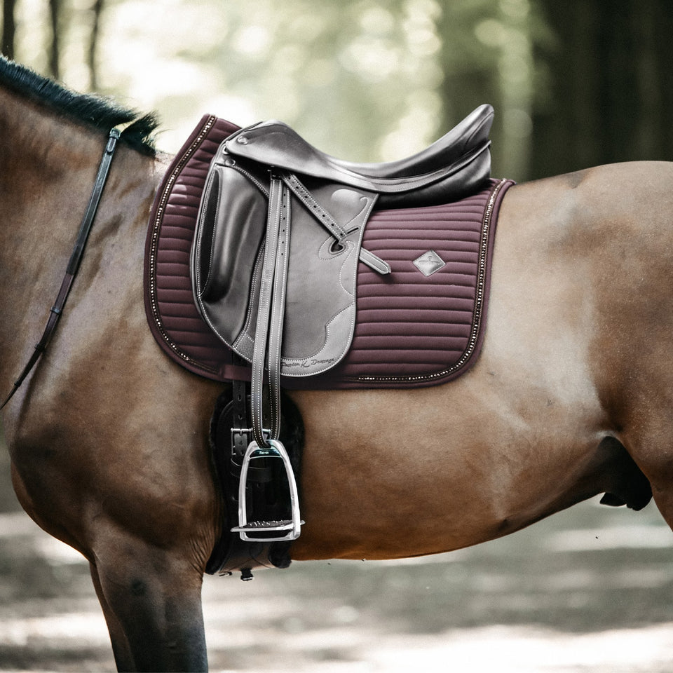 Kentucky Horsewear Pearls Dressage Saddle Cloth - Brown