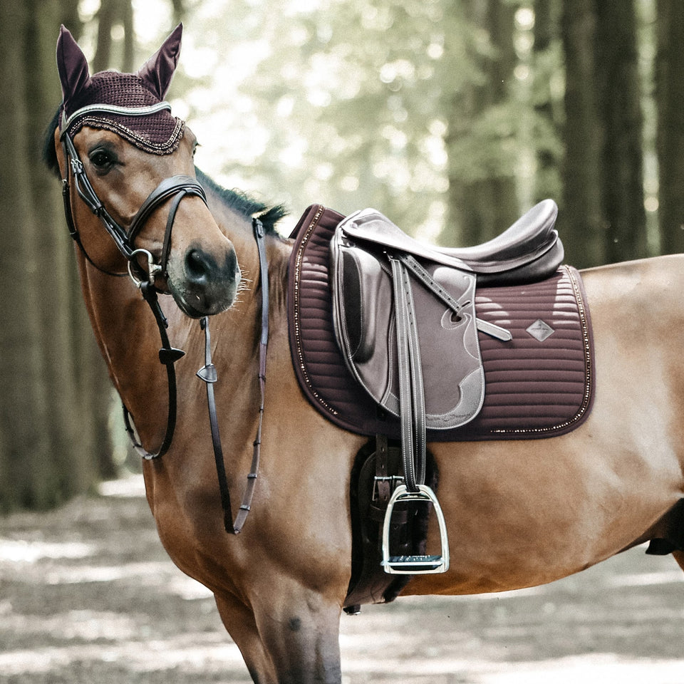Kentucky Horsewear Pearls Dressage Saddle Cloth - Brown