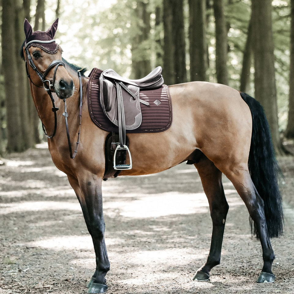 Kentucky Horsewear Pearls Dressage Saddle Cloth - Brown
