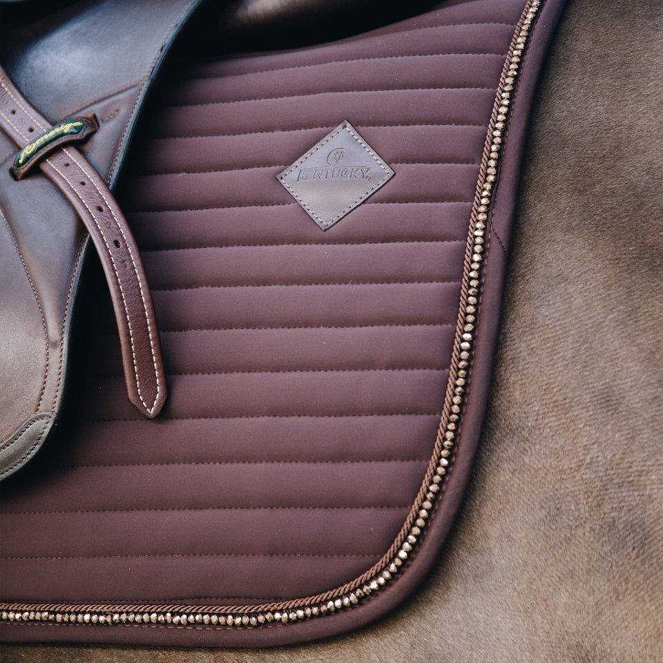 Kentucky Horsewear Pearls Dressage Saddle Cloth - Brown