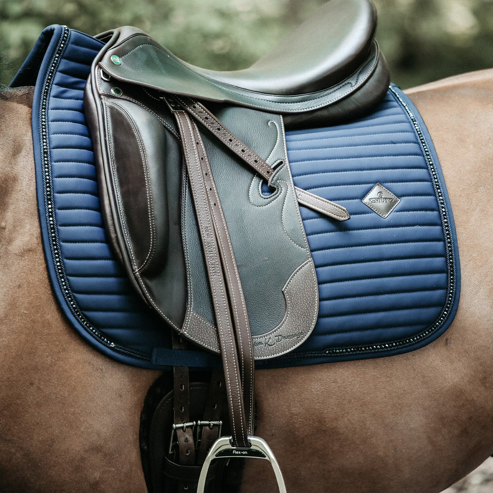 Kentucky Horsewear Pearls Dressage Saddle Cloth - Navy