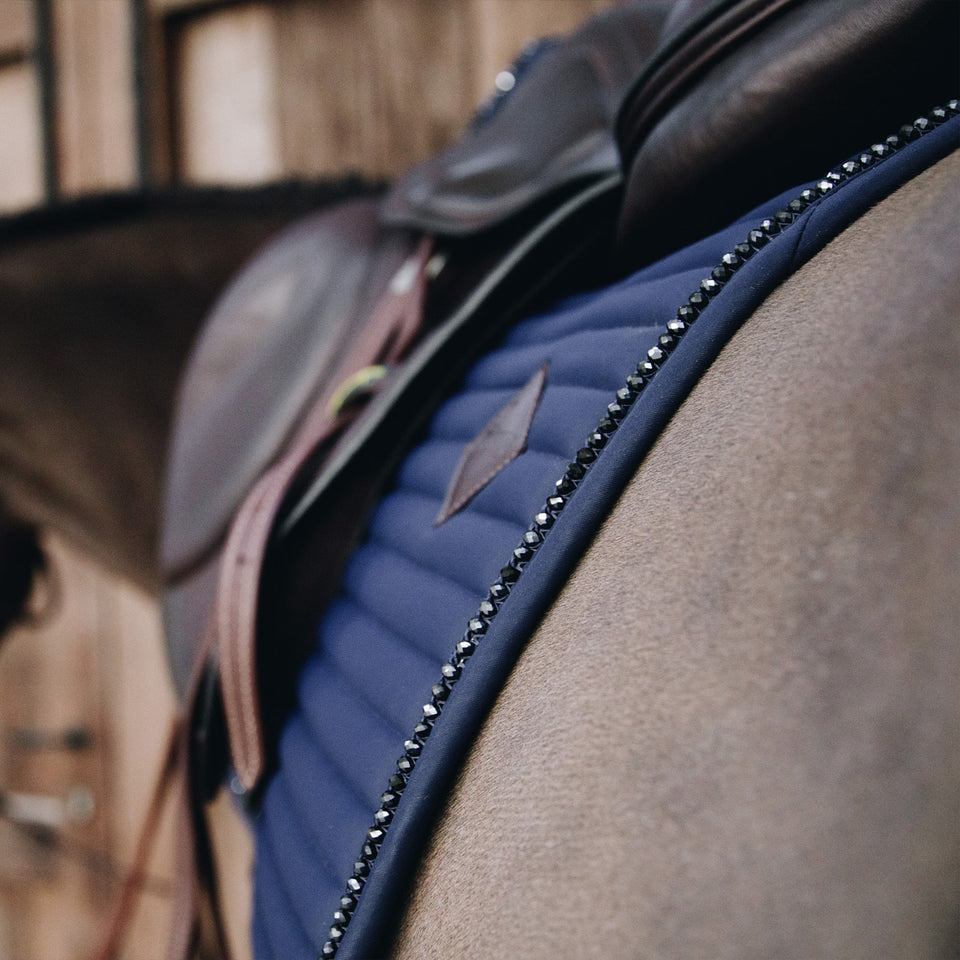 Kentucky Horsewear Pearls Dressage Saddle Cloth - Navy