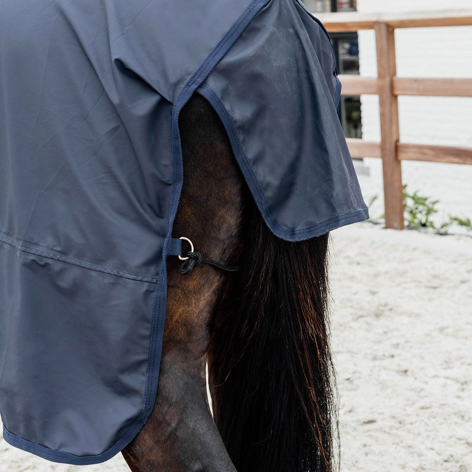Kentucky Horsewear Hurricane Rain Coat with Stirrup Holes - Navy