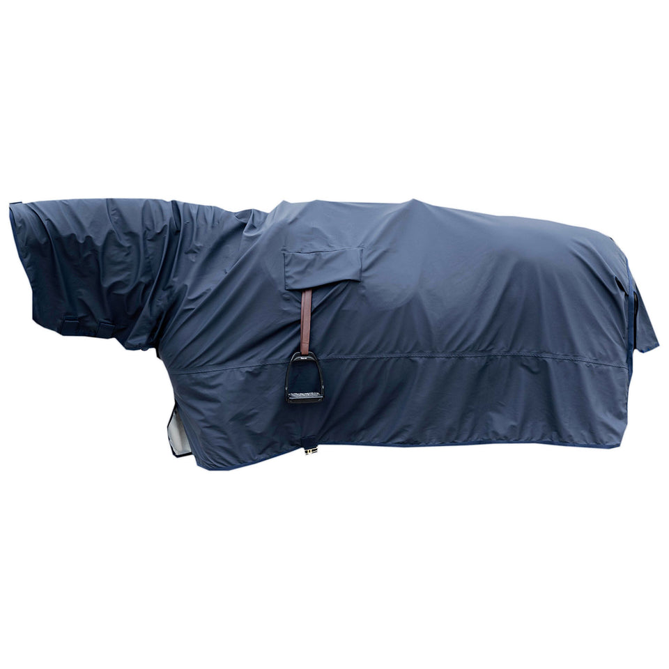 Kentucky Horsewear Hurricane Rain Coat with Stirrup Holes - Navy