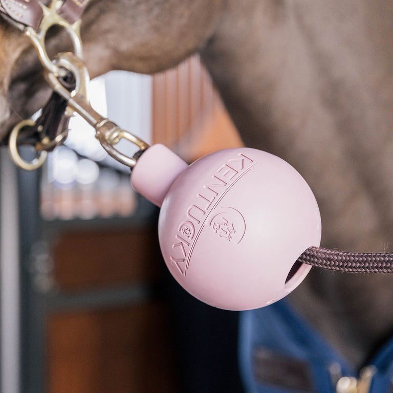 Kentucky Horsewear Rubber Ball Lead and Wall Protector - Old Rose