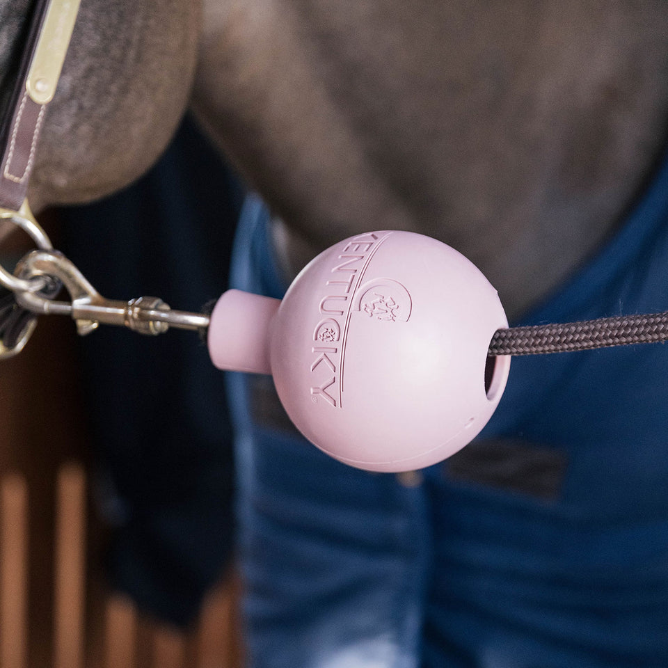Kentucky Horsewear Rubber Ball Lead and Wall Protector - Old Rose