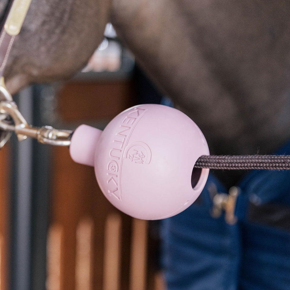 Kentucky Horsewear Rubber Ball Lead and Wall Protector - Old Rose