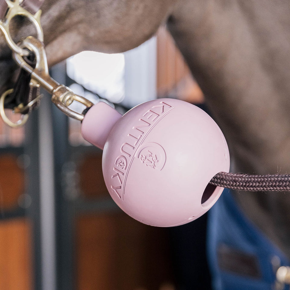 Kentucky Horsewear Rubber Ball Lead and Wall Protector - Old Rose