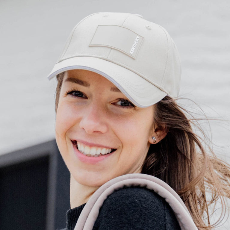 Kentucky Horsewear Rubber Logo Baseball Cap - Beige