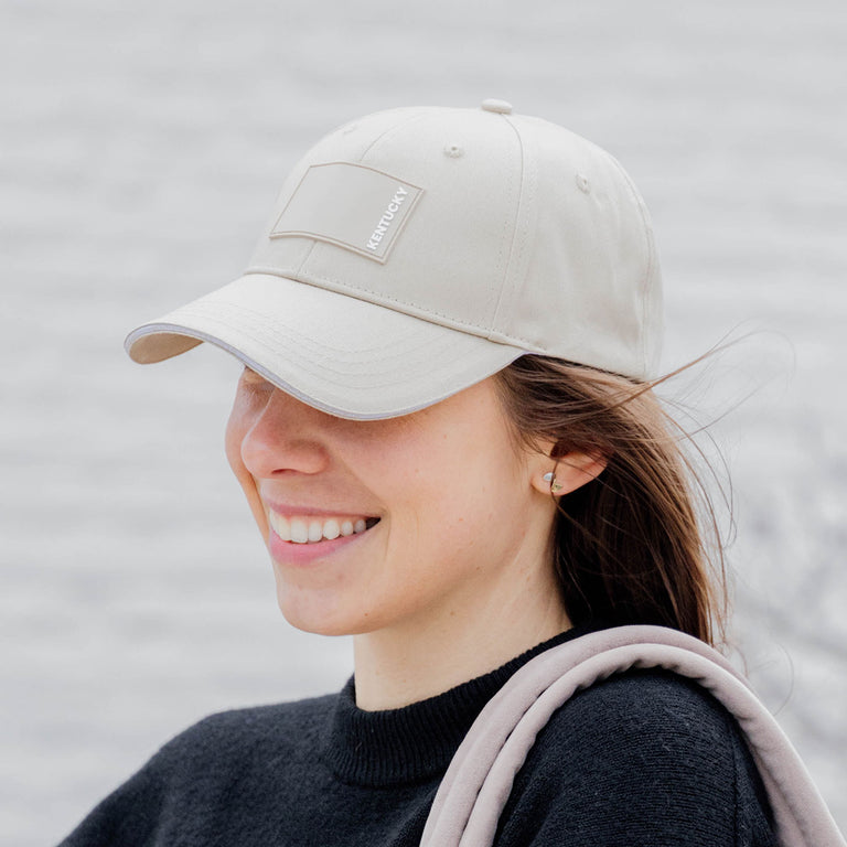 Kentucky Horsewear Rubber Logo Baseball Cap - Beige