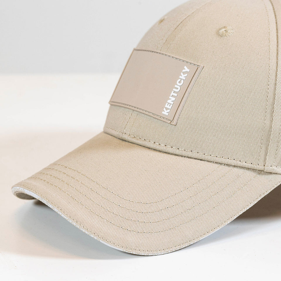 Kentucky Horsewear Rubber Logo Baseball Cap - Beige