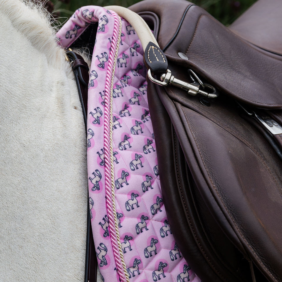 Kentucky Horsewear Sammy Collection Jumping Saddle Cloth - Old Rose