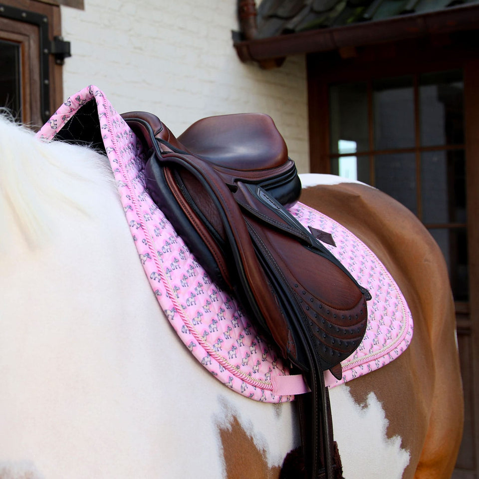 Kentucky Horsewear Sammy Collection Jumping Saddle Cloth - Old Rose