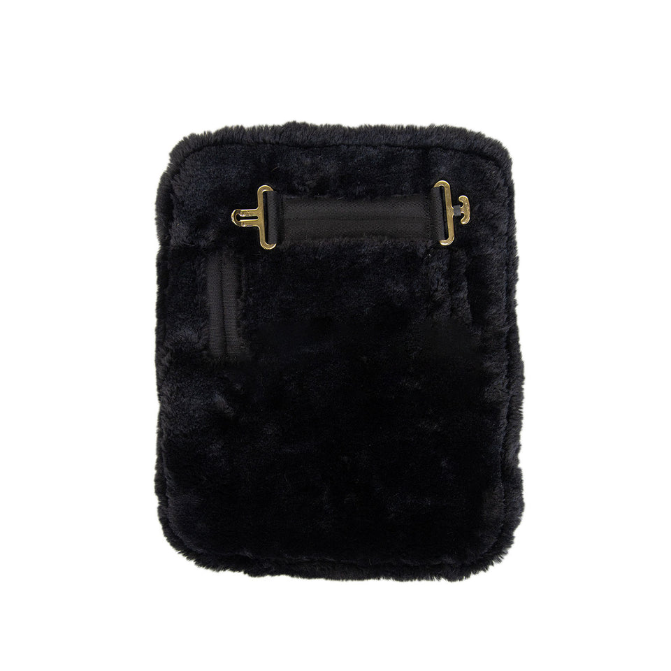 Kentucky Horsewear Sheepskin Chest Expander - 1 Buckle - Black