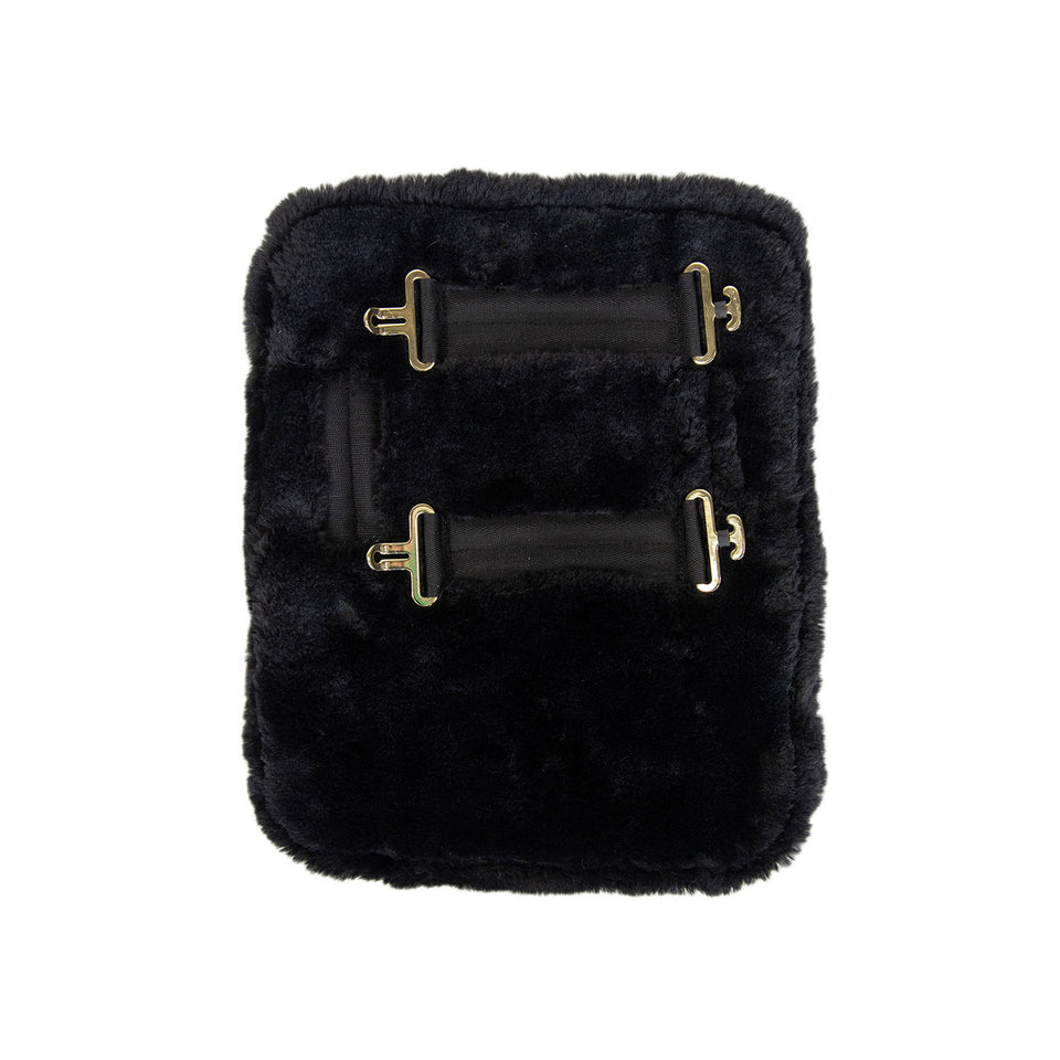 Kentucky Horsewear Sheepskin Chest Expander - 2 Buckles - Black