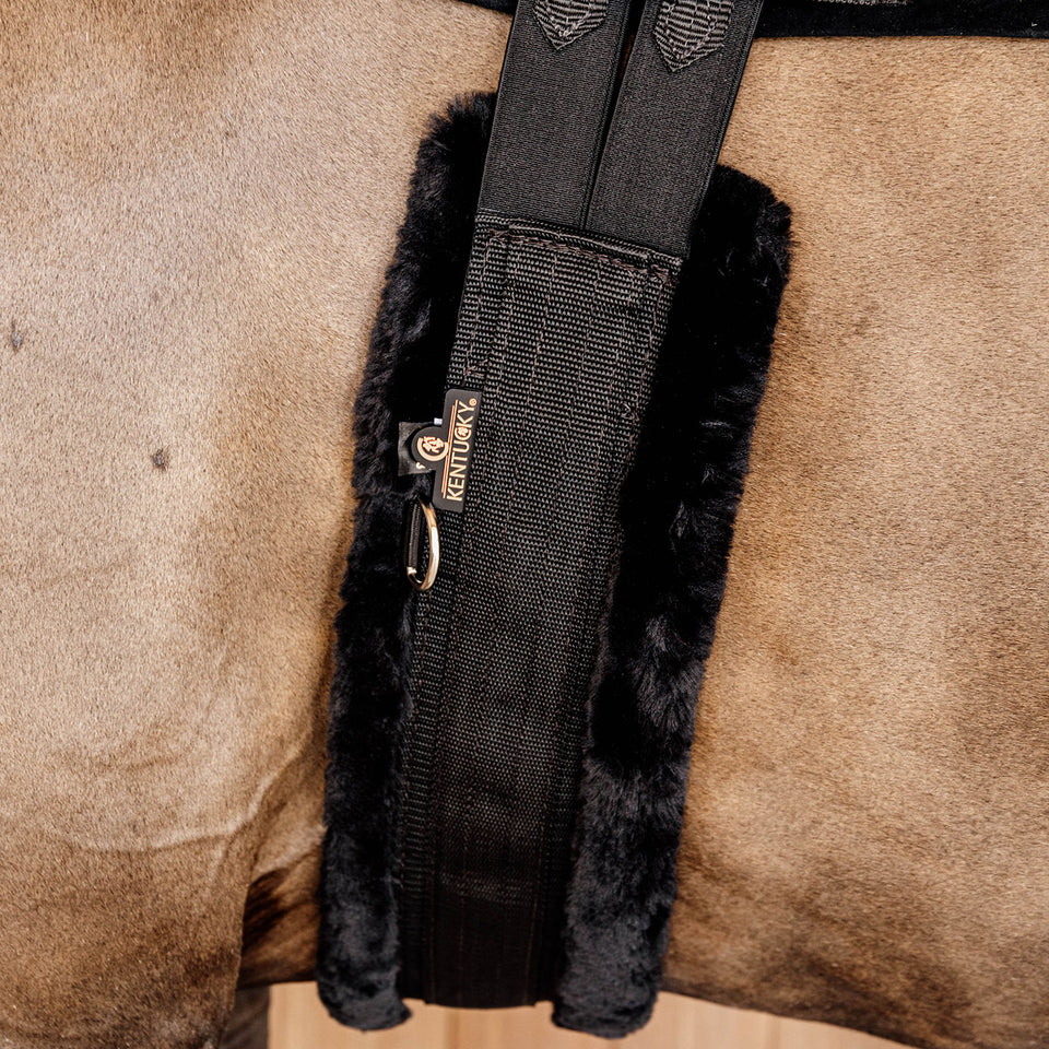 Kentucky Horsewear Sheepskin Girth - Black/Black