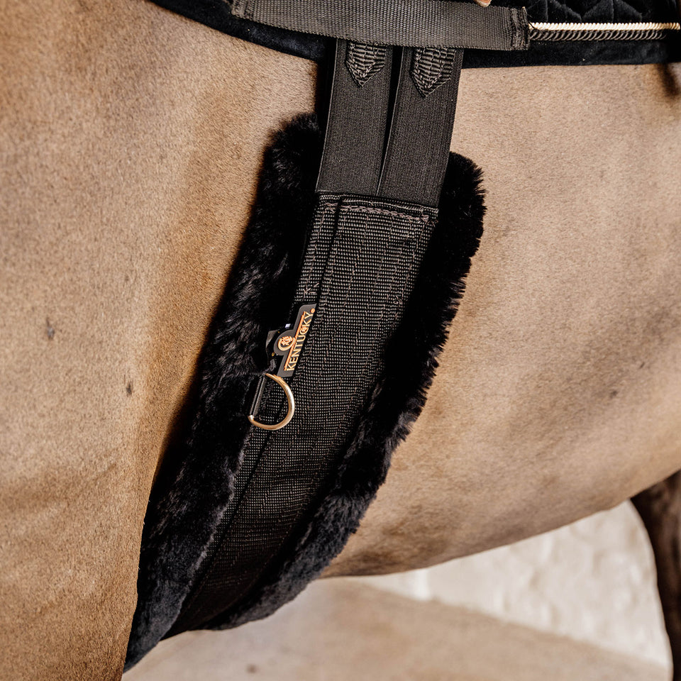 Kentucky Horsewear Sheepskin Girth - Black/Black