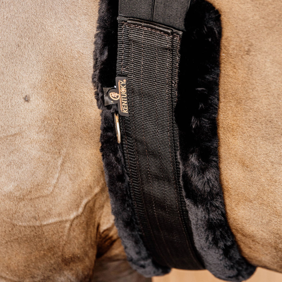 Kentucky Horsewear Sheepskin Girth - Black/Black