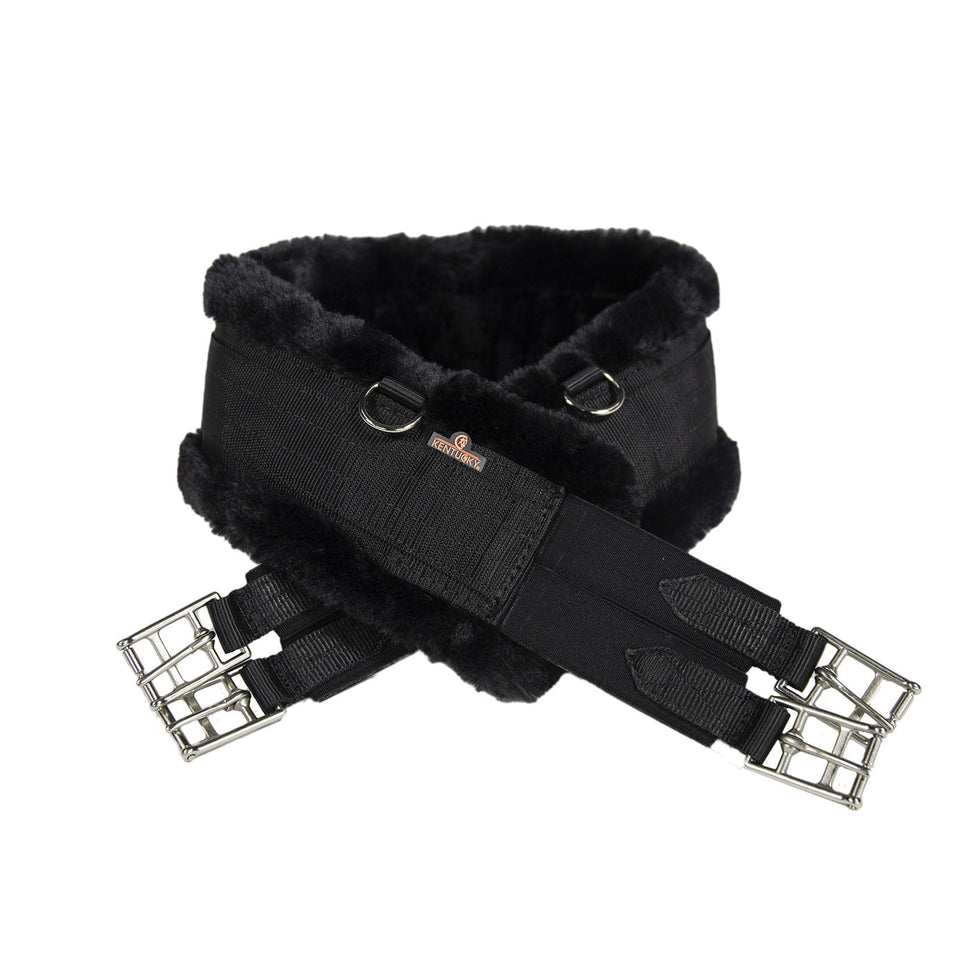 Kentucky Horsewear Sheepskin Girth - Black/Black