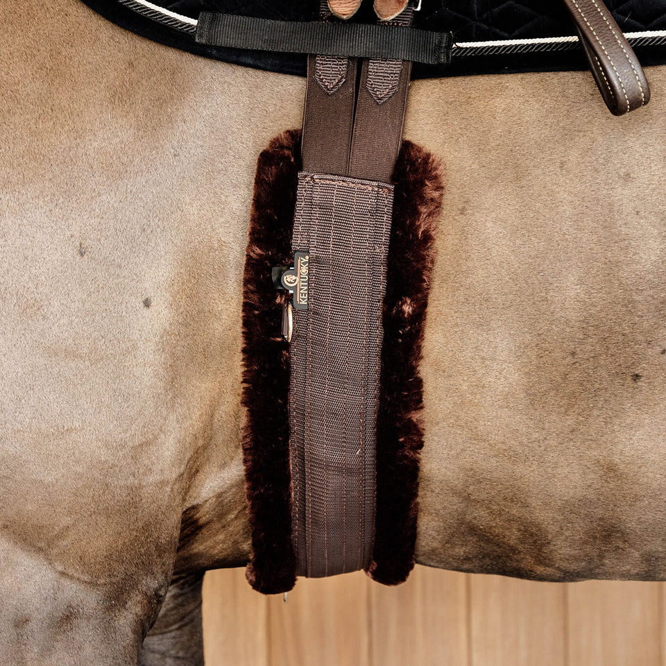 Kentucky Horsewear Sheepskin Girth - Brown/Brown