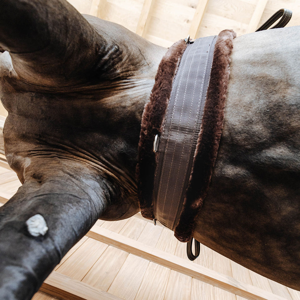 Kentucky Horsewear Sheepskin Girth - Brown/Brown