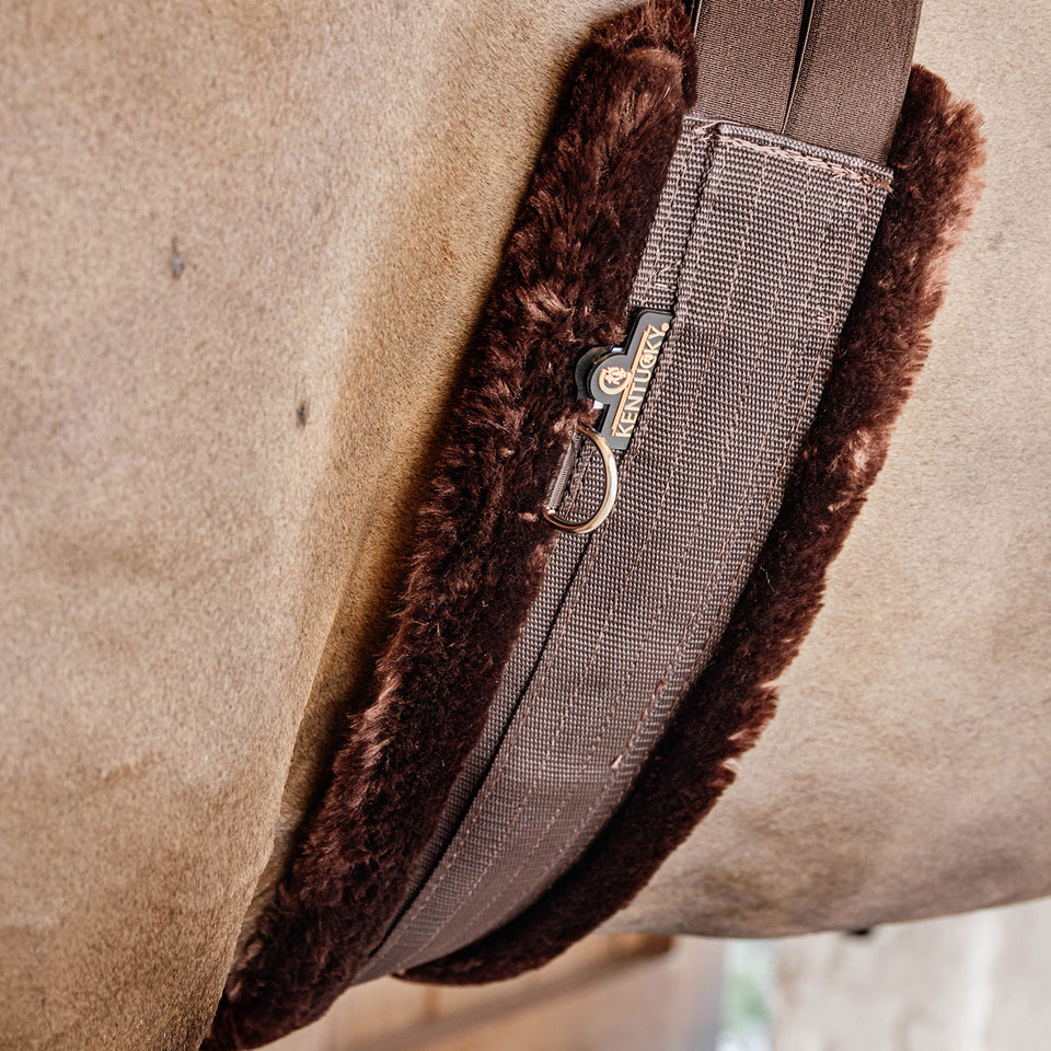 Kentucky Horsewear Sheepskin Girth - Brown/Brown