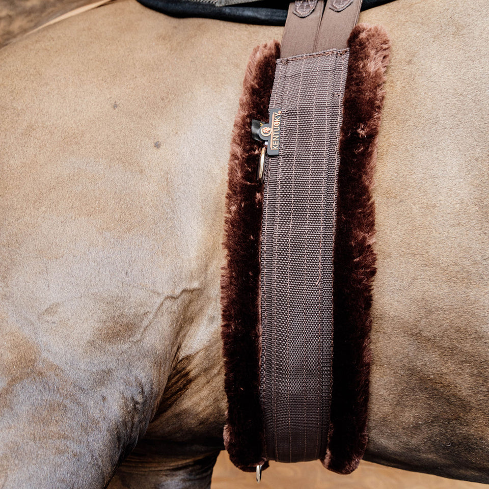 Kentucky Horsewear Sheepskin Girth - Brown/Brown