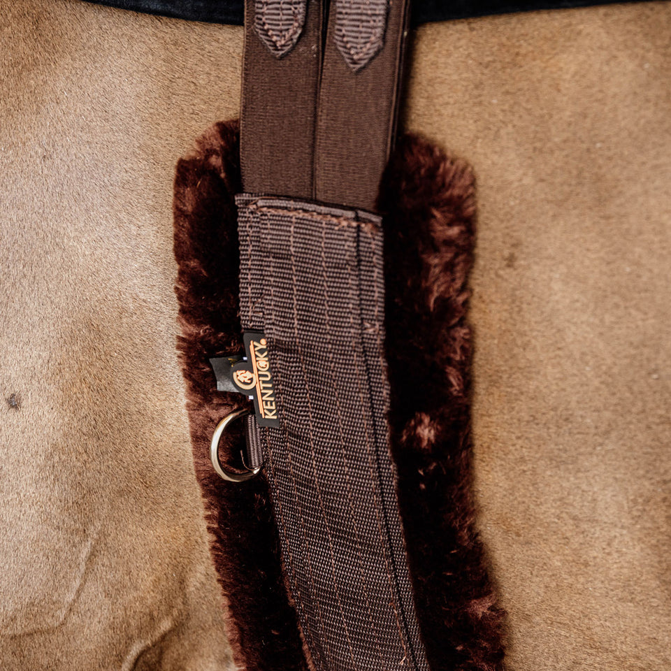 Kentucky Horsewear Sheepskin Girth - Brown/Brown