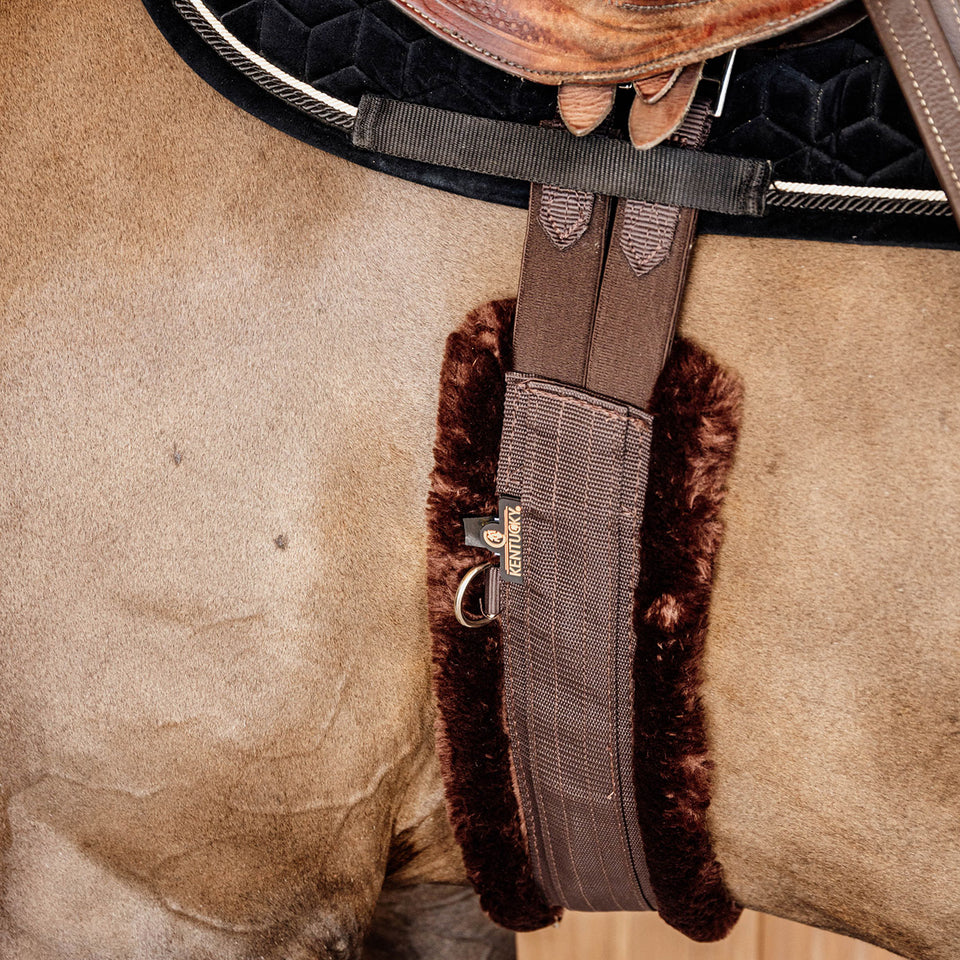 Kentucky Horsewear Sheepskin Girth - Brown/Brown